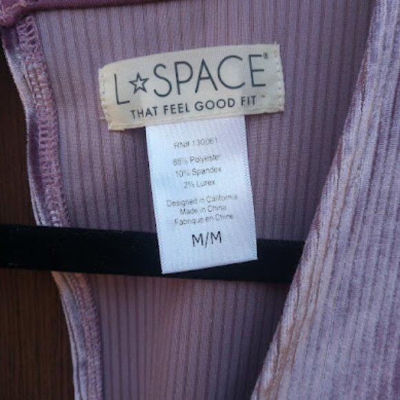 L*SPACE | NWOT Ruby Ribbed Purple Puff Sleeve Velvet Mini Dress In Iris Y2K M - Picture 11 of 12